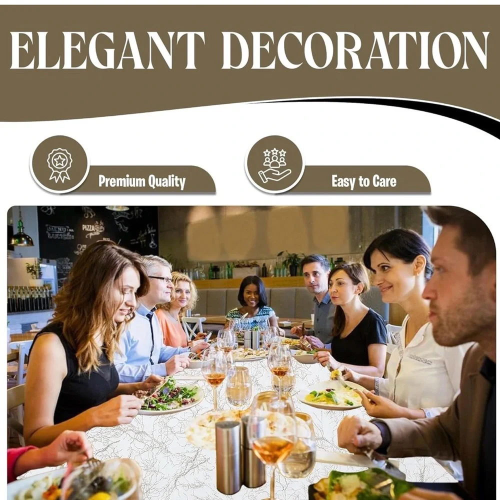 New Majestic Giftware Velvet Rectangle Tablecloth White With Gold Branch Print